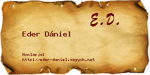 Eder Dániel névjegykártya